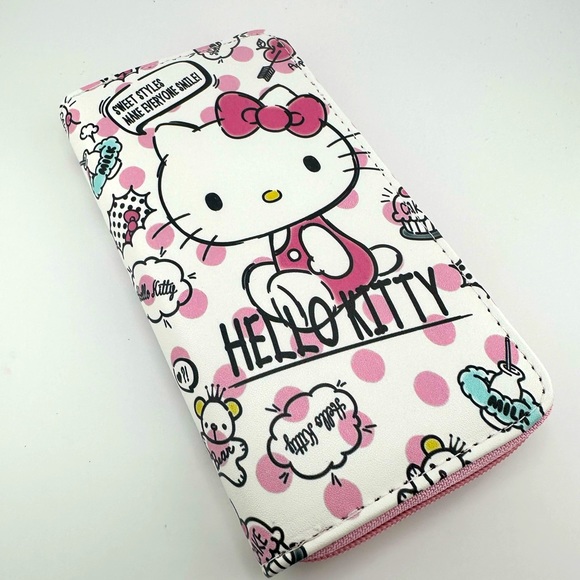Hello Kitty Handbags - Hello Kitty White Zipper Wallet Brand new